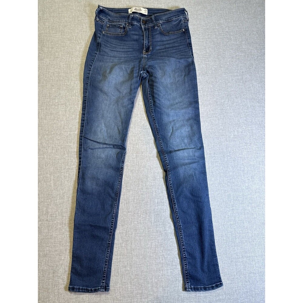 Hollister High Rise Super Skinny Jeans Medium Wash 7L  Y2K Retro EUC